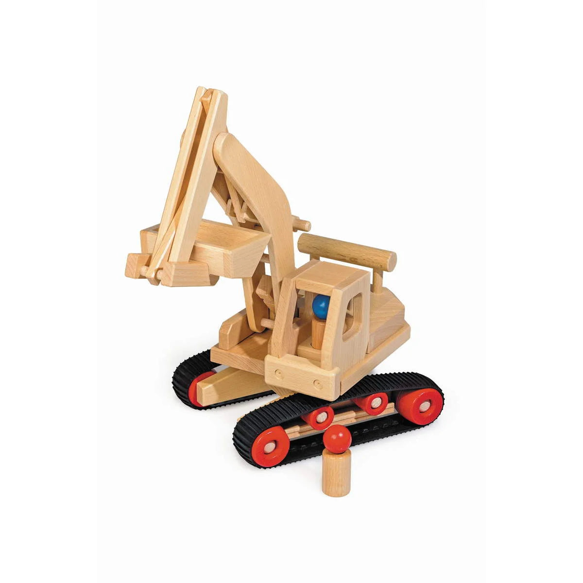 fagus Bagger aus Buchenholz mit beweglichem Ausleger