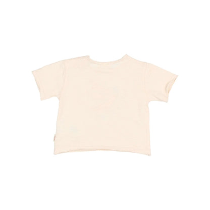 Nachhaltige Babykleidung Schweiz: Banana T-Shirt Sand, cremefarbene Crop-Top