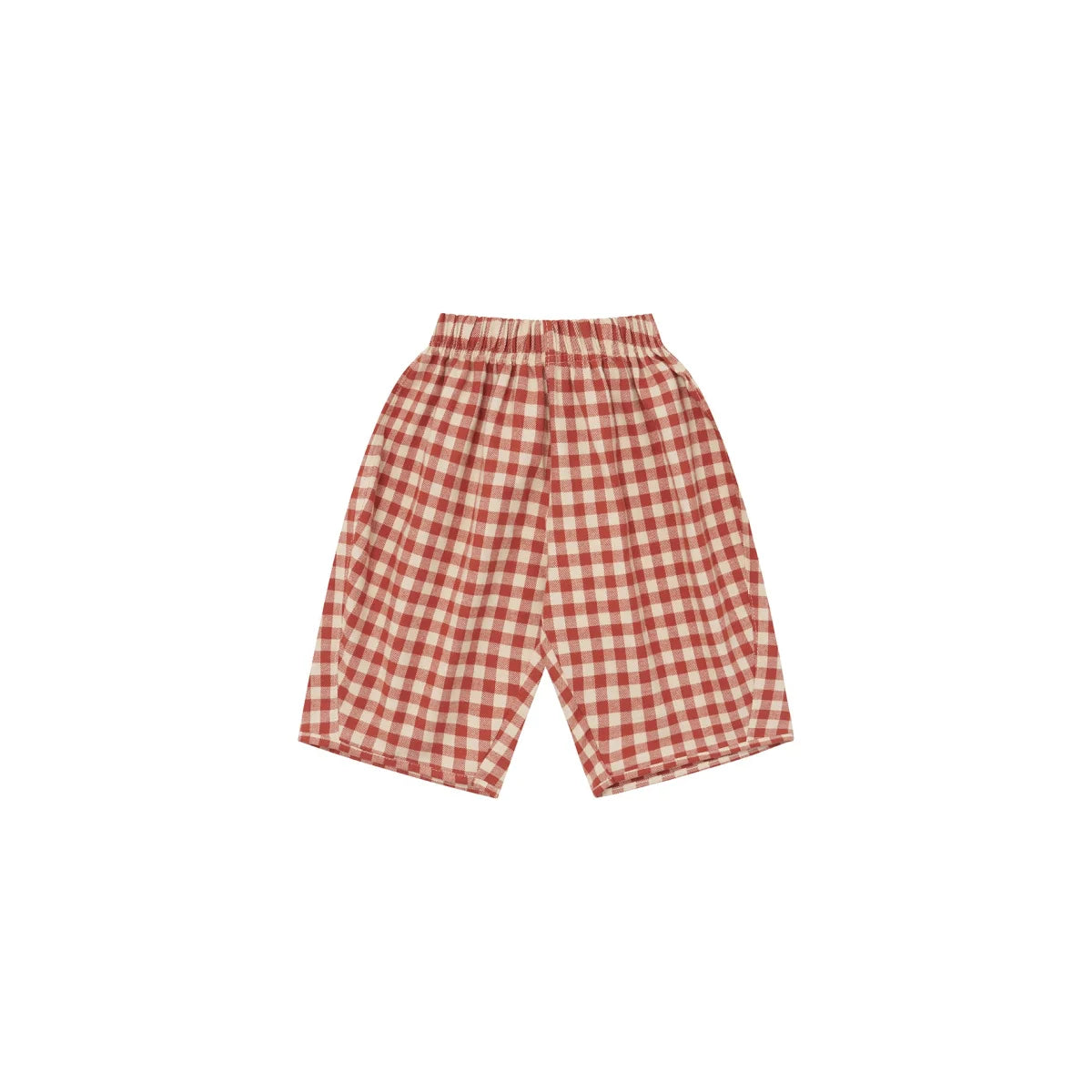 Organic Zoo Barrel Pants Paprika Gingham Detail