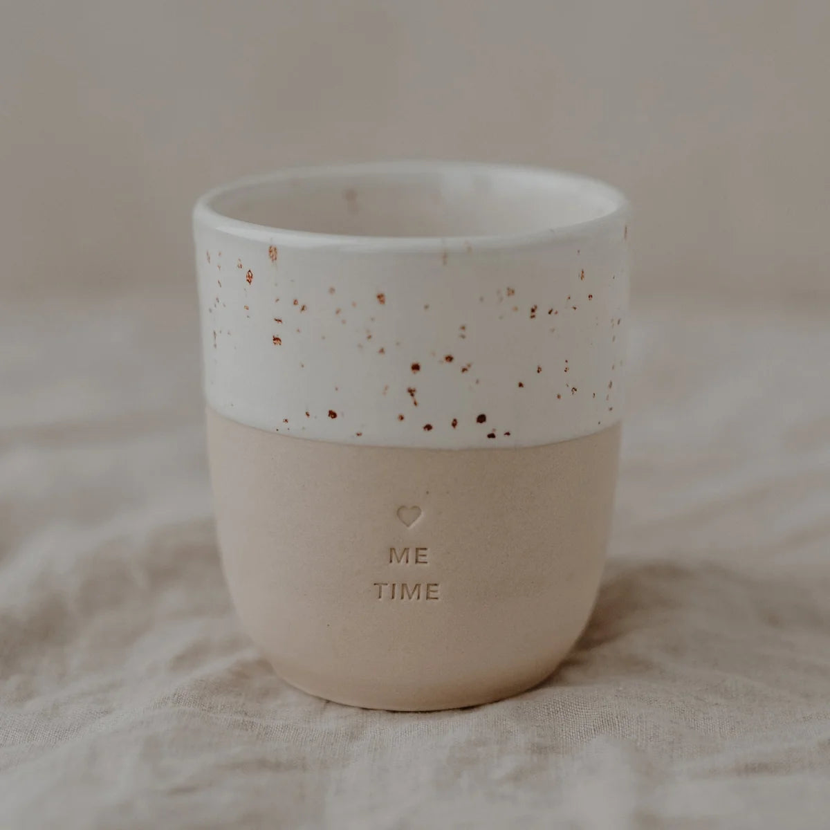Becher Me Time 350ml Keramikbecher mit Herz-Motiv