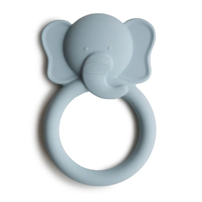 Pale blue elephant-shaped Beissring Elefant Teething Ring für Babys