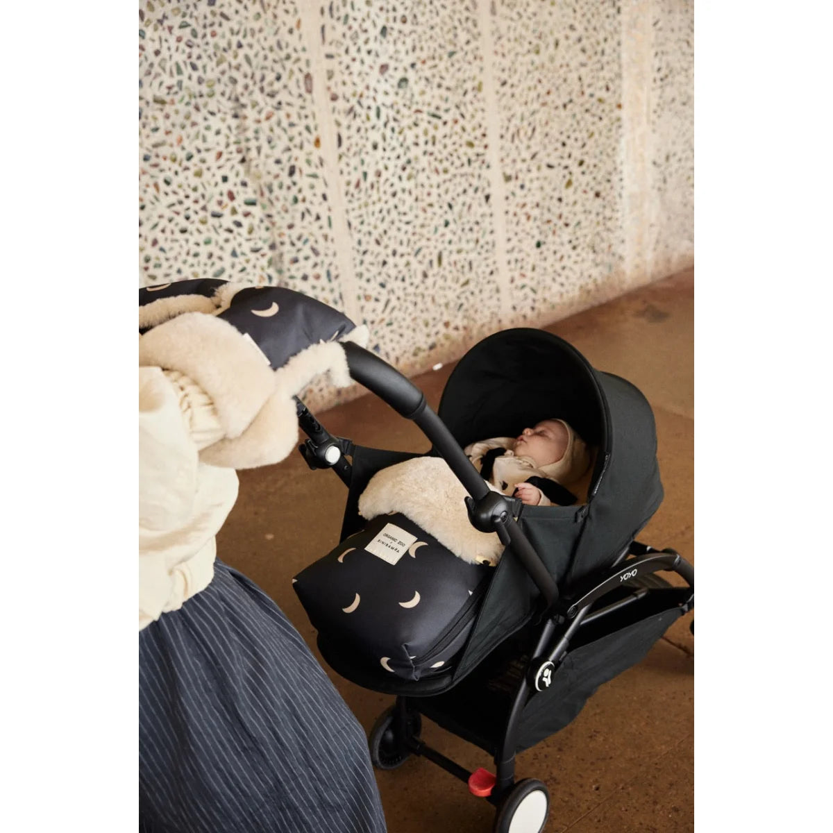 Coated Pram Mittens x Organic Zoo | Midnight Moon
