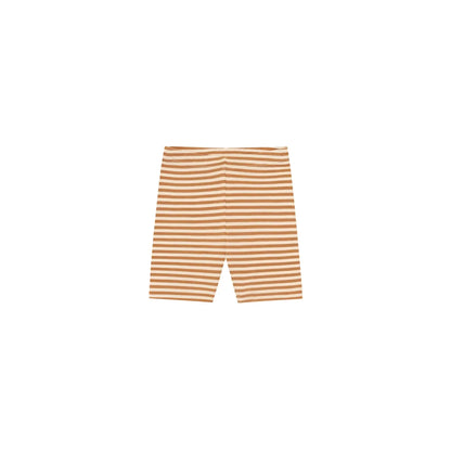 Fahrradshorts Copper Stripes in tan und cream horizontal gestreift
