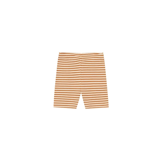 Fahrradshorts Copper Stripes in tan und cream horizontal gestreift