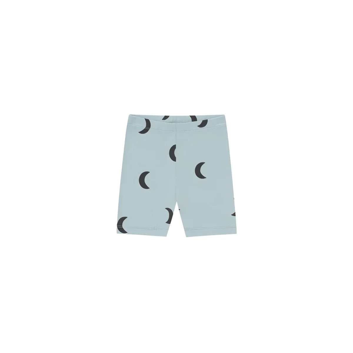 Hellerblaue Kinder-Biker Shorts River Midnight mit schwarzem Mondmuster