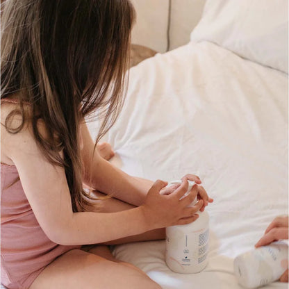 Weiße zylindrische Behälter für Body Lotion 500ml auf Produktseite