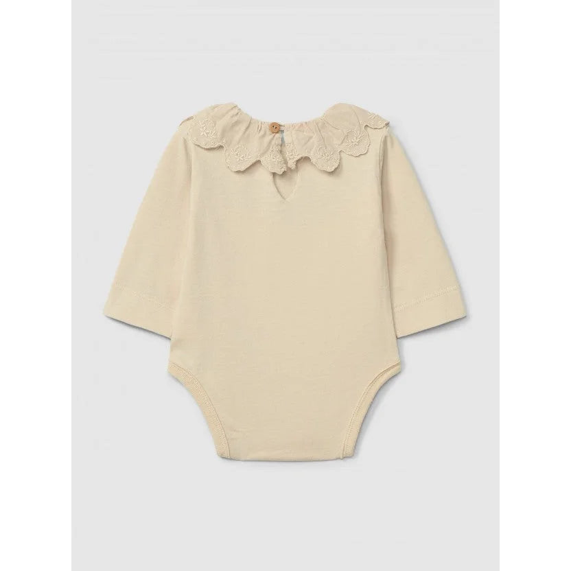 Snug Body mit Rüschenkragen in Beige – Ansicht 2