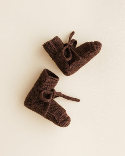 Hvid Booties | Dark Brown - Finken