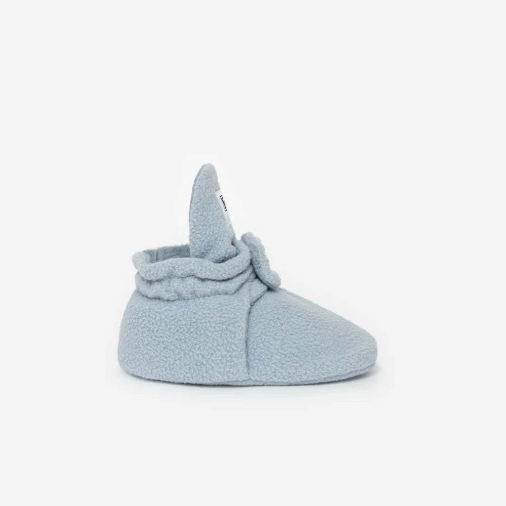 Weiche blaue Baby-Booties aus Fleece für 12-24 Monate, idealer Gripperschuh