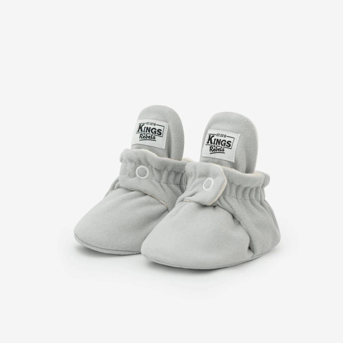 Kings & rebels Booties Gamuza Classic graue Babybooties mit perfekter Passform