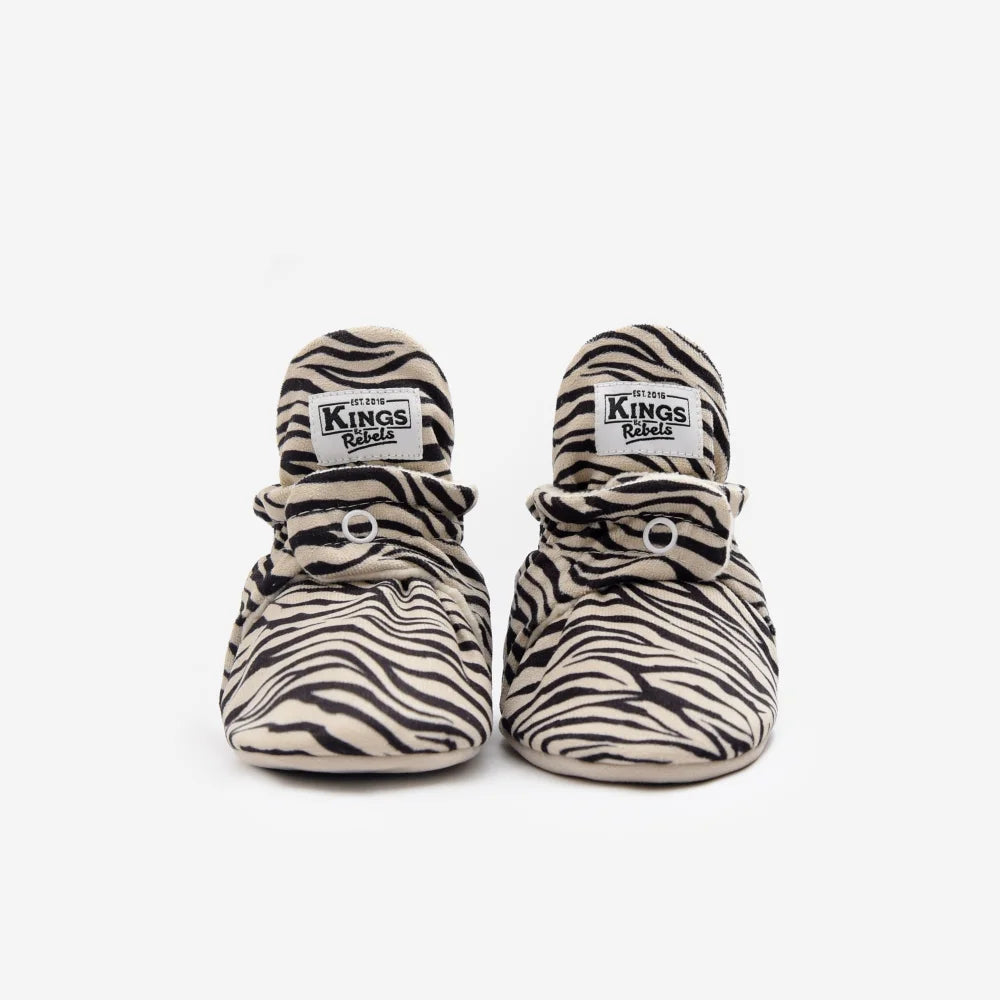 Infantenschuhe in Zebra-Print für Baby Gamuza Classic 0-12 Monate