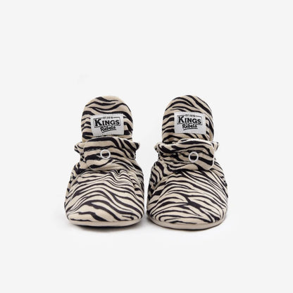 Infantenschuhe in Zebra-Print für Baby Gamuza Classic 0-12 Monate