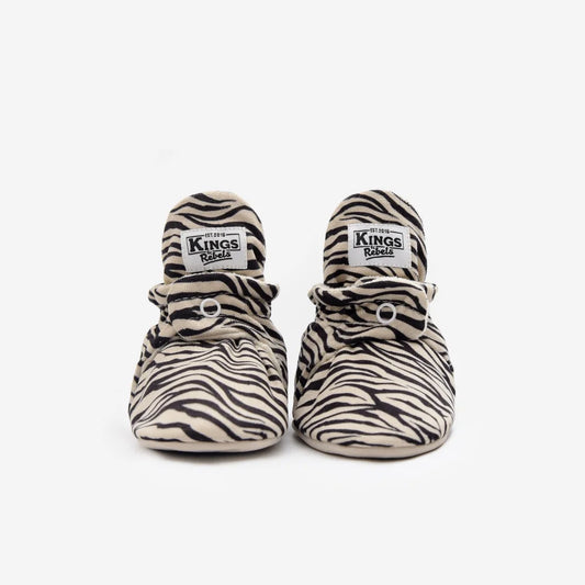 Infantenschuhe in Zebra-Print für Baby Gamuza Classic 0-12 Monate