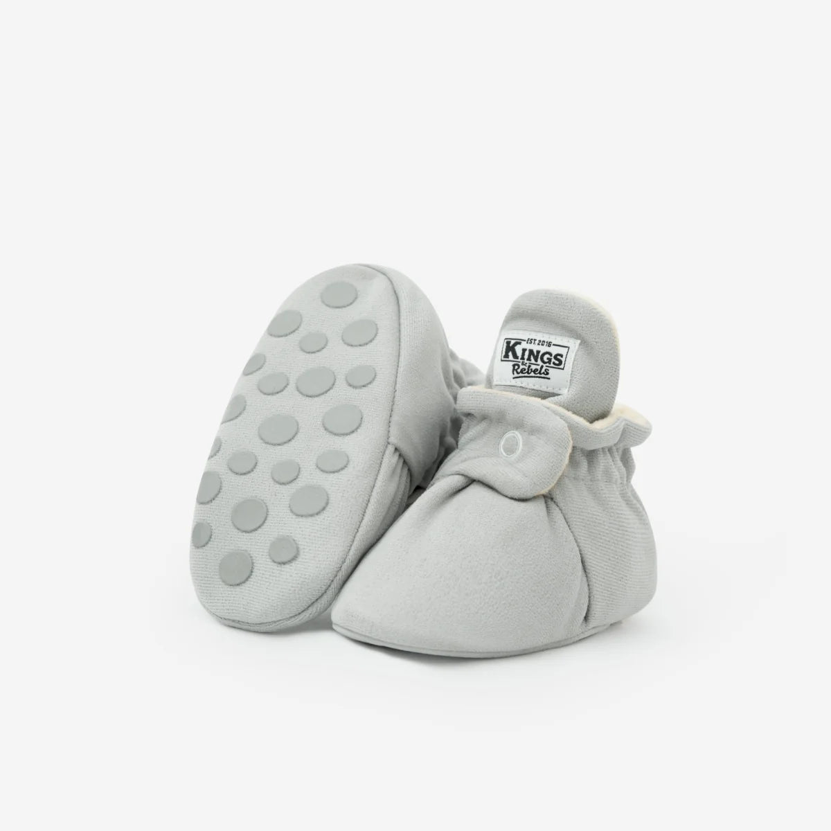 Kings & rebels Booties Gamuza Gripper 12-18 Monate Grau mit Gummisohle