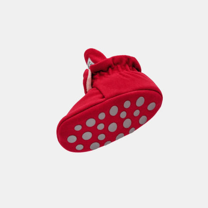 Rote Baby-Gamuza-Gripper-Stiefelchen mit Silber-Punkten, 12-24 Monate, Weihnachten