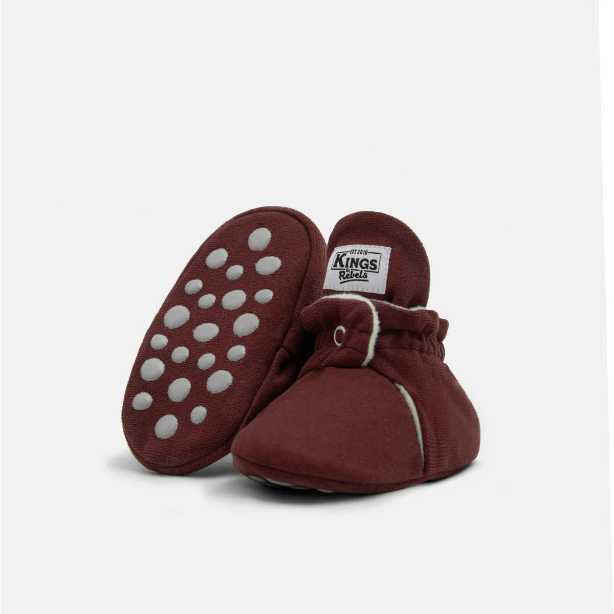 Kings & Rebels Booties Gamuza Gripper Cranberry mit rutschfester Sohle