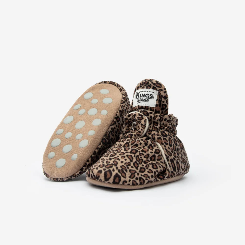 Leopard Druck Babystiefel mit Rutschfesten Sohlen für 12-24 Monate