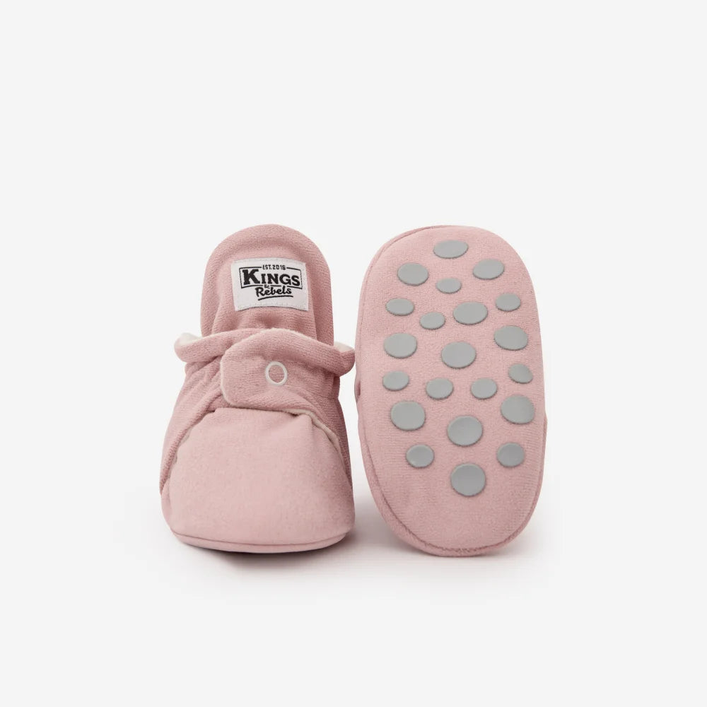 Pinke Baby-Mokassins mit weicher Anti-Rutsch-Sohle für Kinder 12-24 Monate