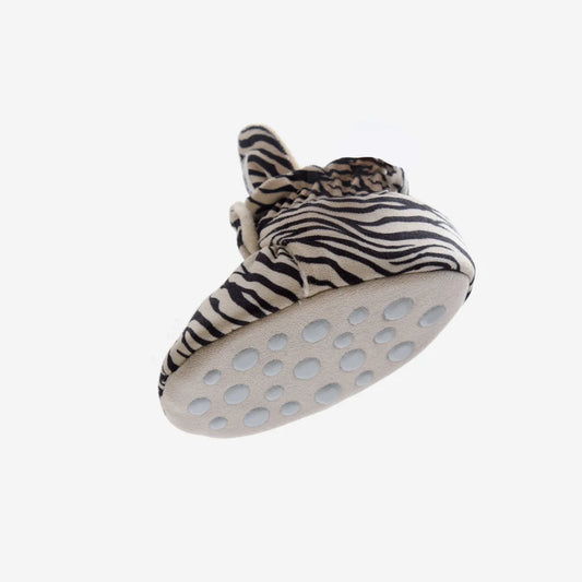 Zebra-Muster Babyschuhe mit rutschfester Sohle, ideal für 12-24 Monate