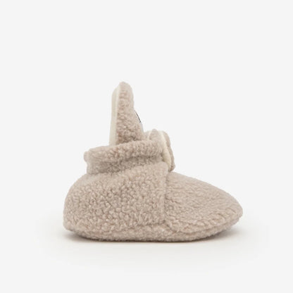 Beige flauschige Babybooties mit Schleifen-Detail, Teddy 12-24 Monate