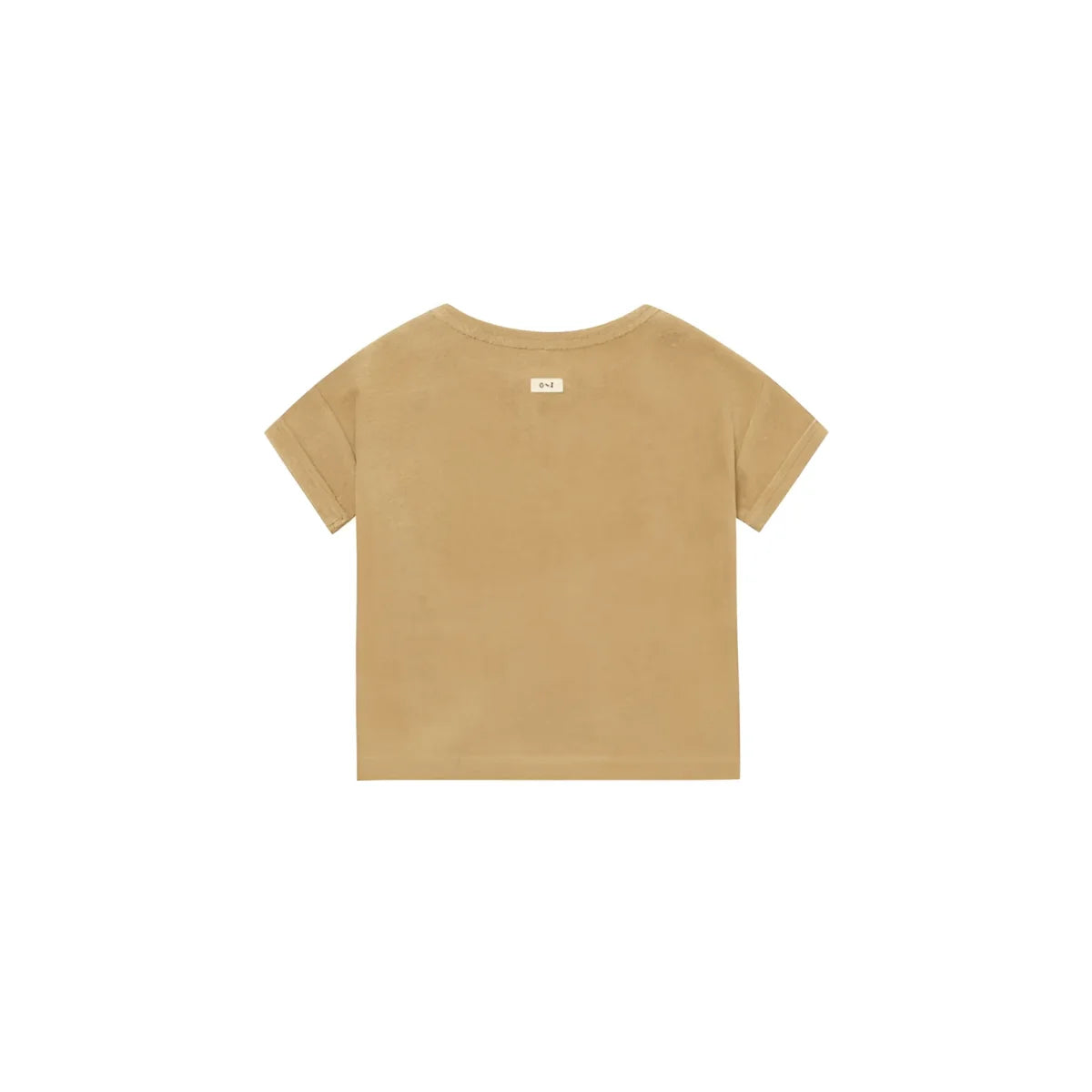 Boxy T-Shirt Wheat Terry: Beige Kurzarm mit Rundhals und subtiler Struktur