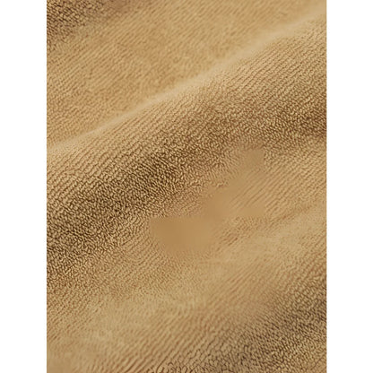 Tan Baumwoll-Frottee-Handtuch mit weichem Plüschgefühl, Boxy T-Shirt Wheat Terry