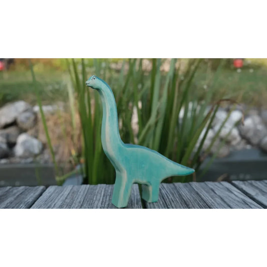 Helles Blaugrün Holzbrontosaurus Spielzeug im Produkt Brachiosaurus