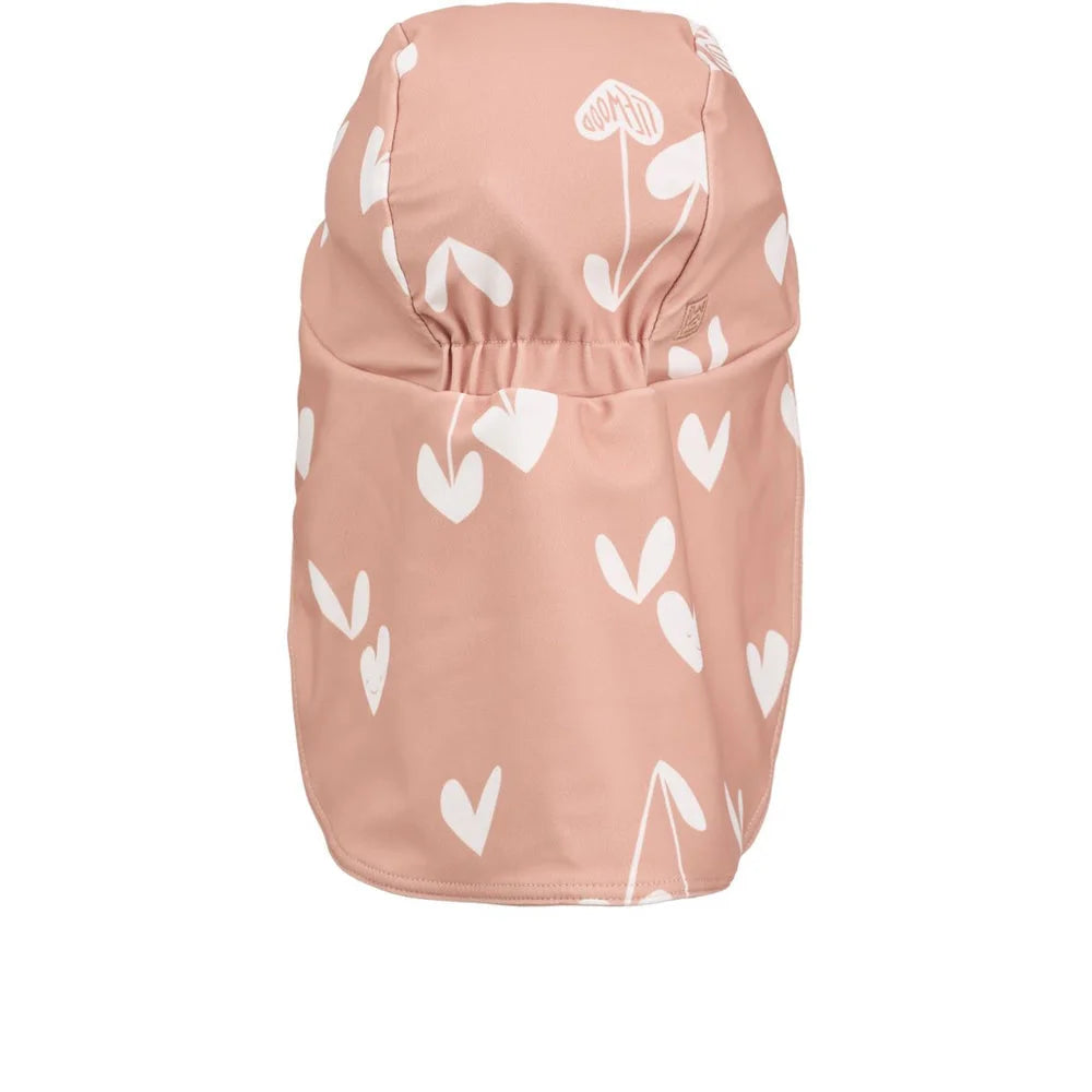 Liewood Amelia Anglaise Sonnenhut aus GOTS-zertifizierter Bio-Baumwolle in hellrosa mit Herz-Muster