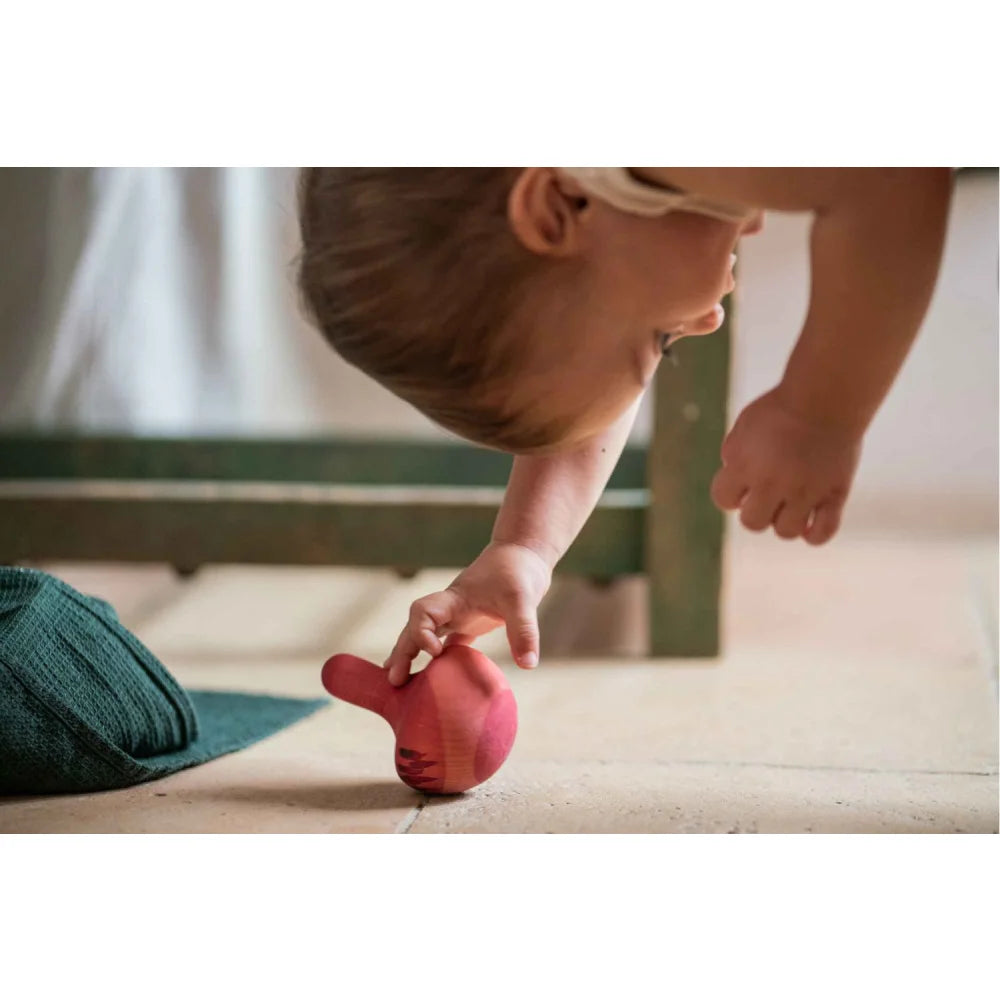 Rosa Chill-Pink-Vogel-Gummiente mit glatter Oberfläche und weicher Textur