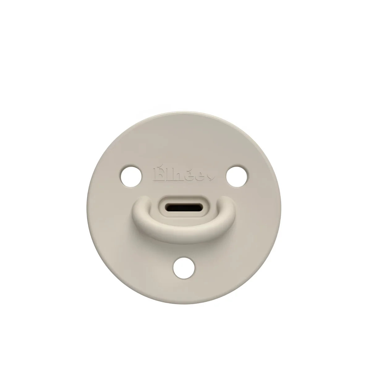 ChooChoo Schnuller Sand 0-6 Monate: Beige Silikon mit USB-C und 3 Löchern