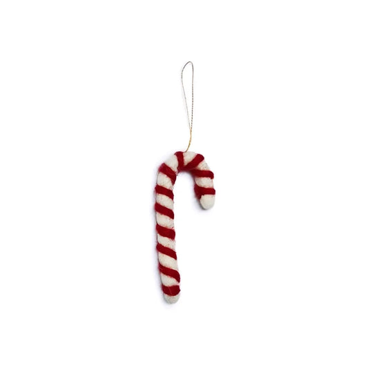 Gamcha Christbaumanhänger Zuckerstange Weiss + Rot