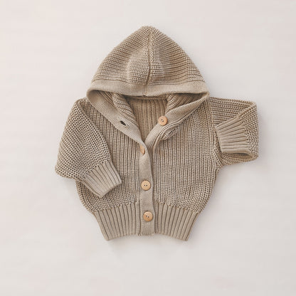 romi. Chunky Knit Cardigan | Sand - Pullover