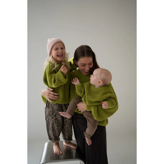 romi. Chunky Knit Sweater in Matcha