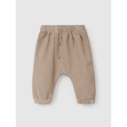 Beige Corduroy Baby Pants mit Knöpfen und elastischem Bund im Produkt Cord Hosen mauve