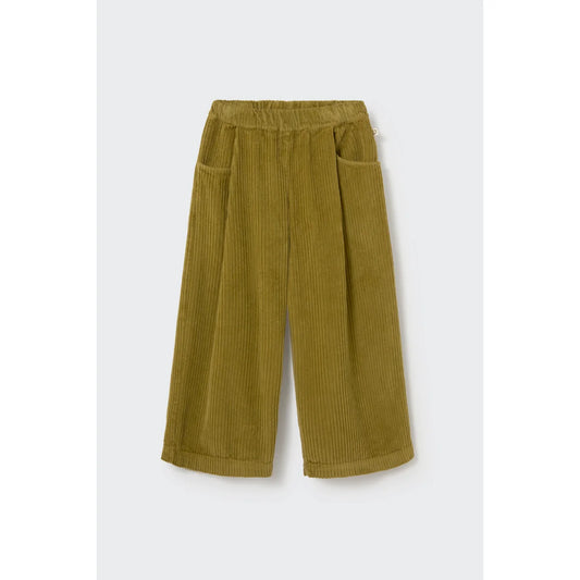 Cozmo Cordhose Aura in Green mit weitem Bein