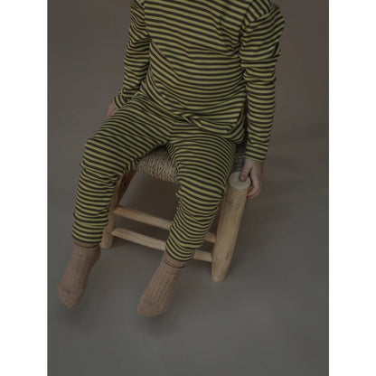 Cuffed Leggings | Chicory Stripes
