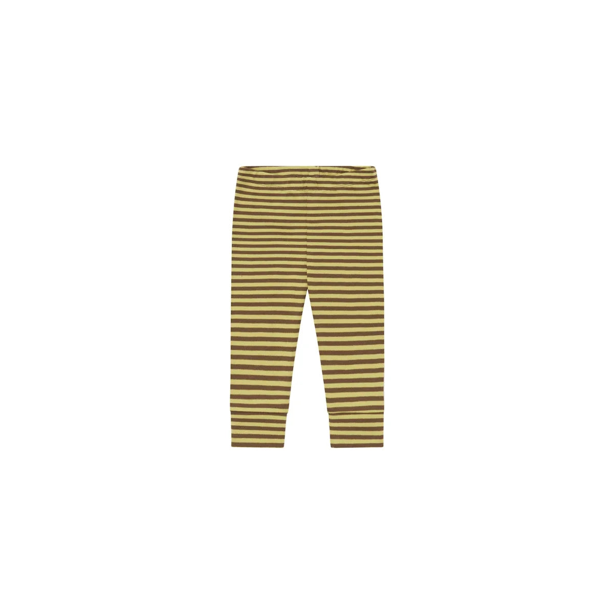 Organic Zoo Cuffed Leggings Chicory Stripes Detail