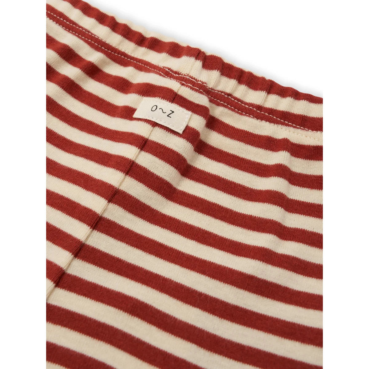 Organic Zoo Cuffed Leggings Paprika Stripes
