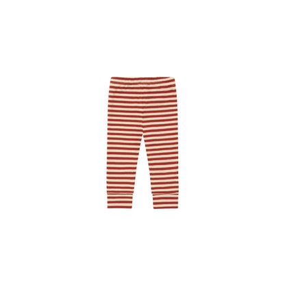 Organic Zoo Cuffed Leggings Paprika Stripes Bündchen