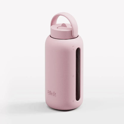 Pink Waterflasche mit Griff und durchsichtigem Sichtstreifen, Day Bottle 800ml