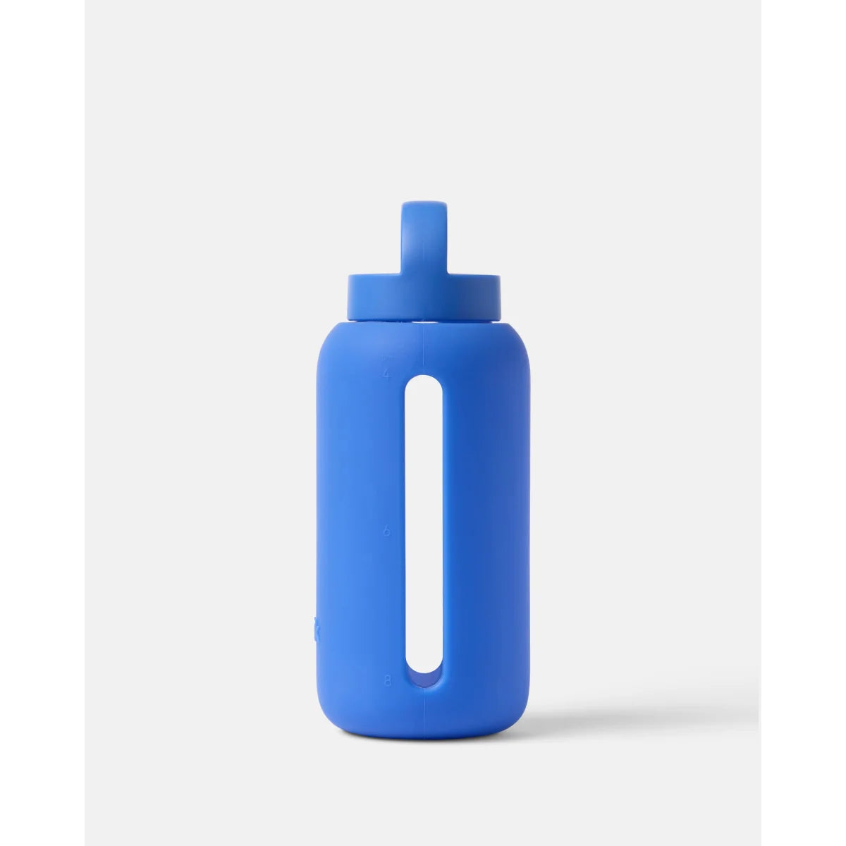 Bink Day Bottle Classic in Cobalt (kobaltblau), Glas-Trinkflasche mit Trinkmarkierungen