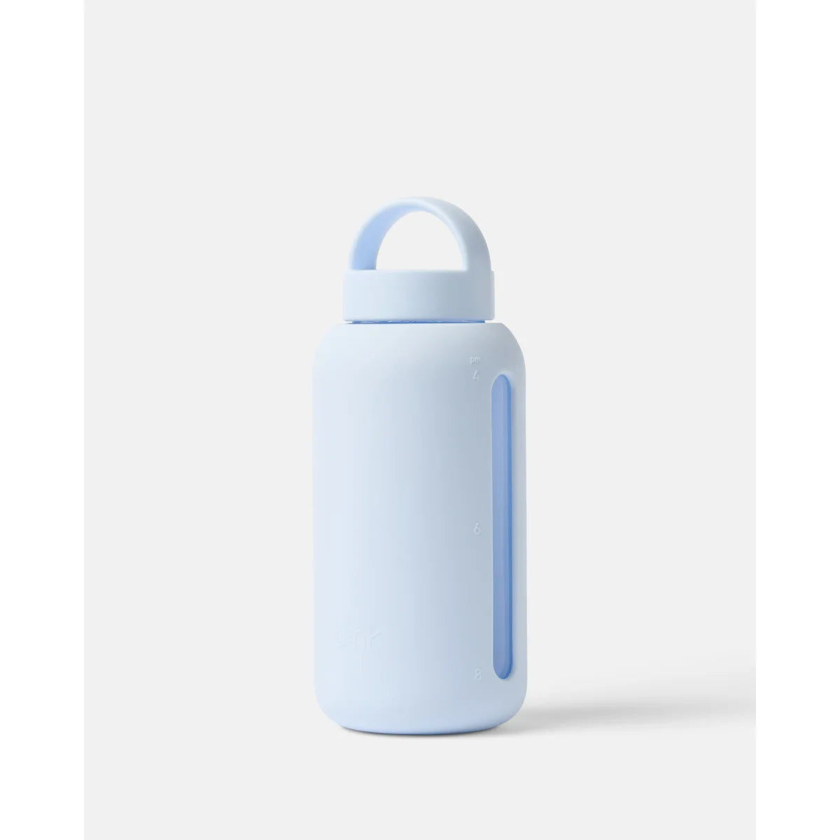 Bink Day Bottle Classic in Glacier (eisblau), Glas-Trinkflasche mit Trinkmarkierungen – Ansicht 2