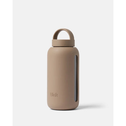 Bink Day Bottle Classic in Mocha (mokkabraun), Glas-Trinkflasche mit Trinkmarkierungen – Ansicht 2