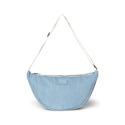 Helles blaues, halbmondförmiges Schultertasche im Denim Adult Fanny Pack
