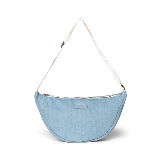 Helles blaues, halbmondförmiges Schultertasche im Denim Adult Fanny Pack