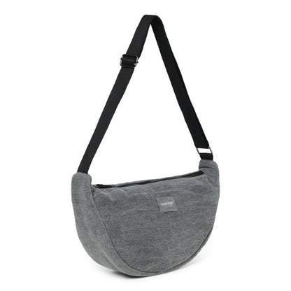 Graueneckige Schultertasche mit verstellbarem schwarzen Riemen, Denim Erwachsenen Gürteltasche