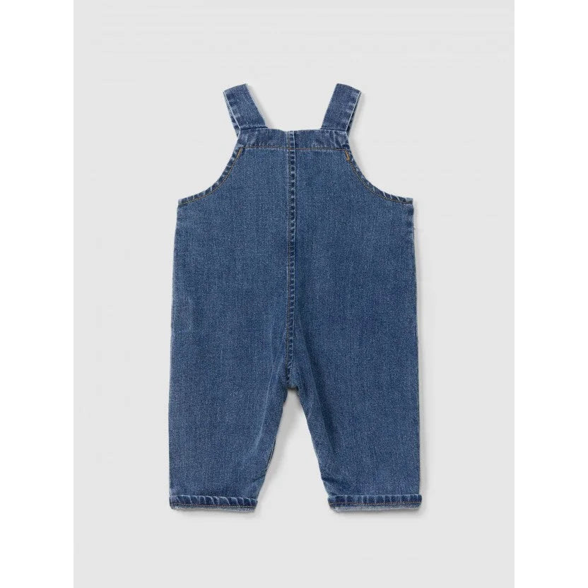 Snug Denim-Latzhose mit Stickerei in Indigo – Ansicht 2