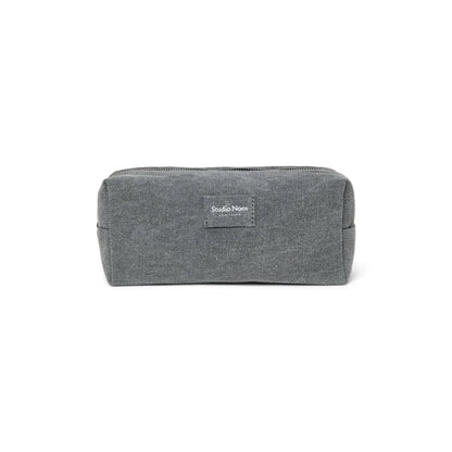 Graues rechteckiges Canvas-Stiftetui mit Reißverschluss im Produkt Denim Necessaire Grey