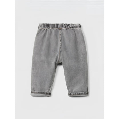 Snug Denim-Schlupfhose mit Stickerei in Grau – Ansicht 2