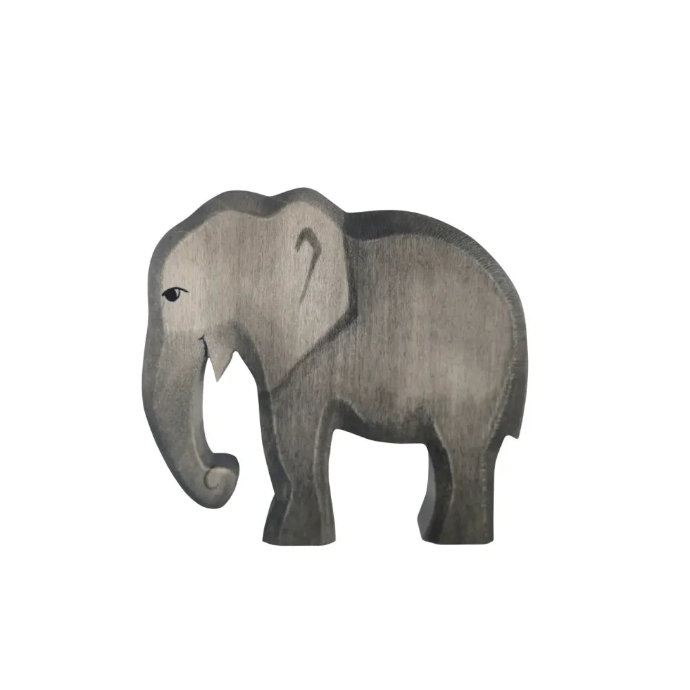 Holzspielzeug Elefantenkuh in Grautönen als kindgerechtes Dekorartikel